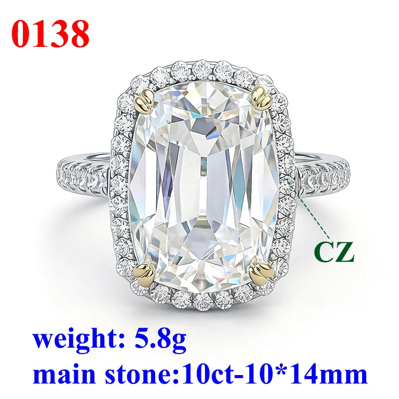 Old European Cut Moissanite Sterling Silver Ring for Women