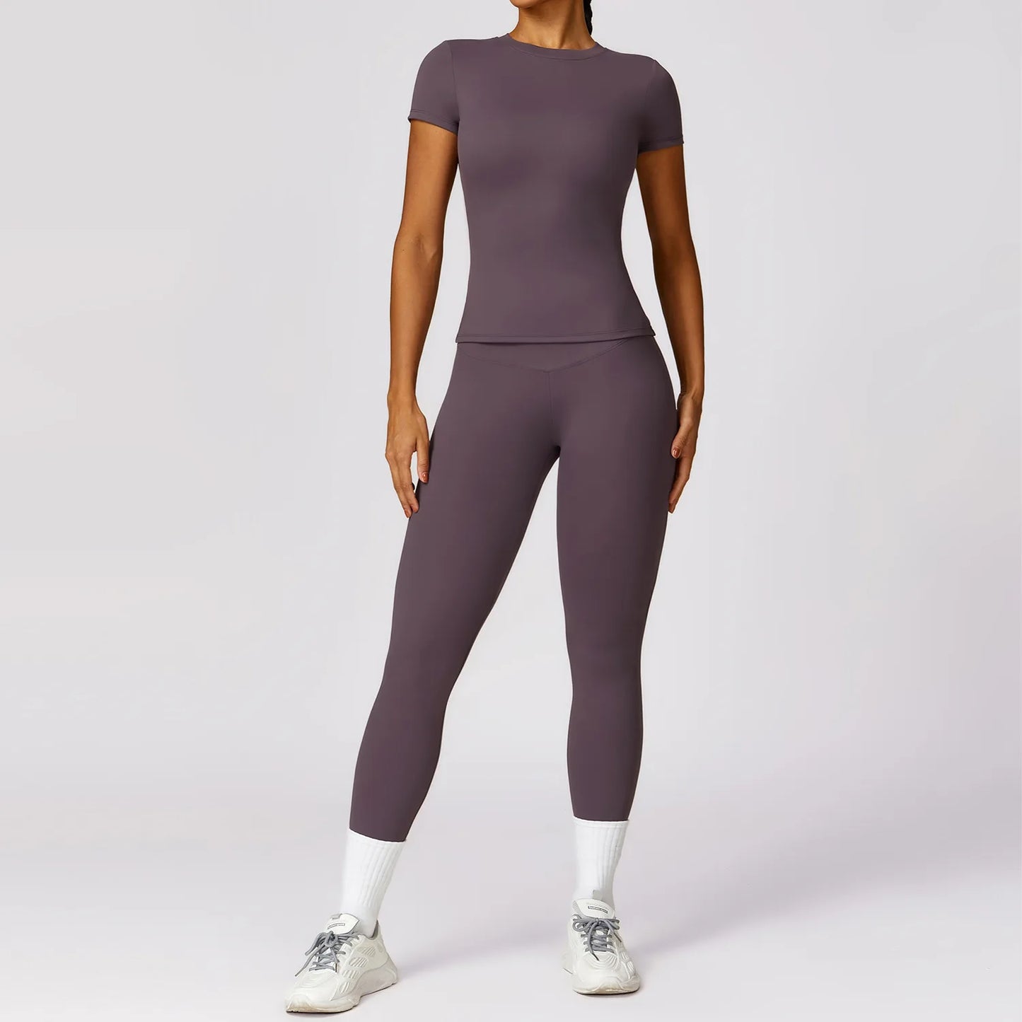 Casual Streetwear Two Piece Crop Top and Bodycon Pants Set for Women