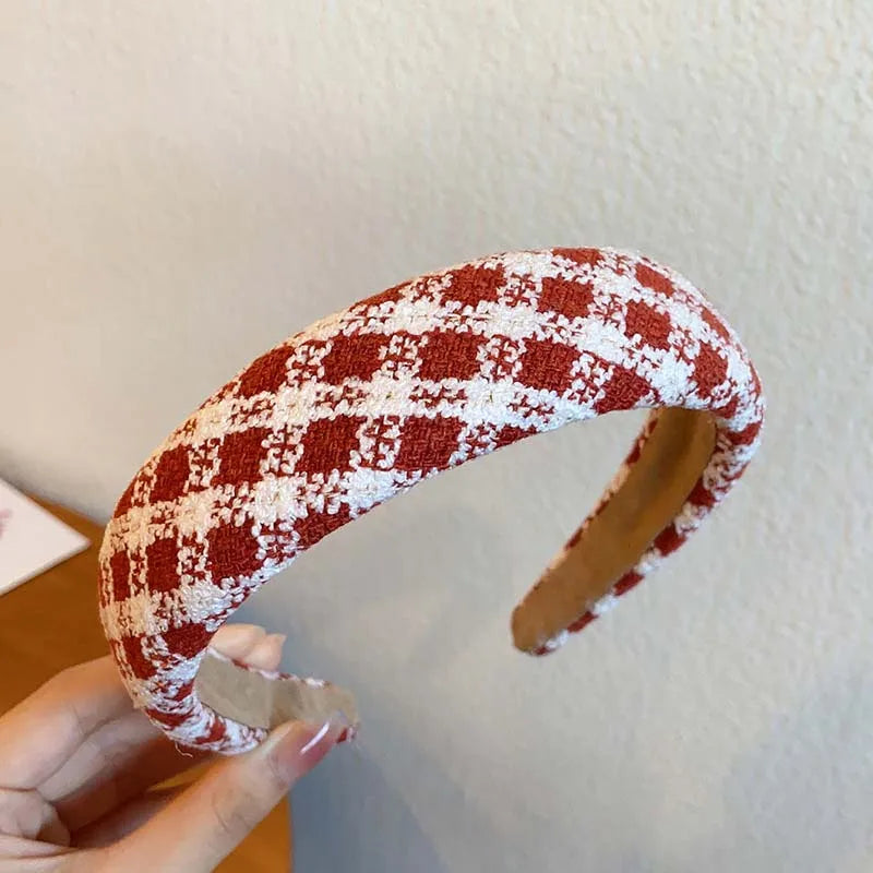 Vintage Red Velvet Padded Headband