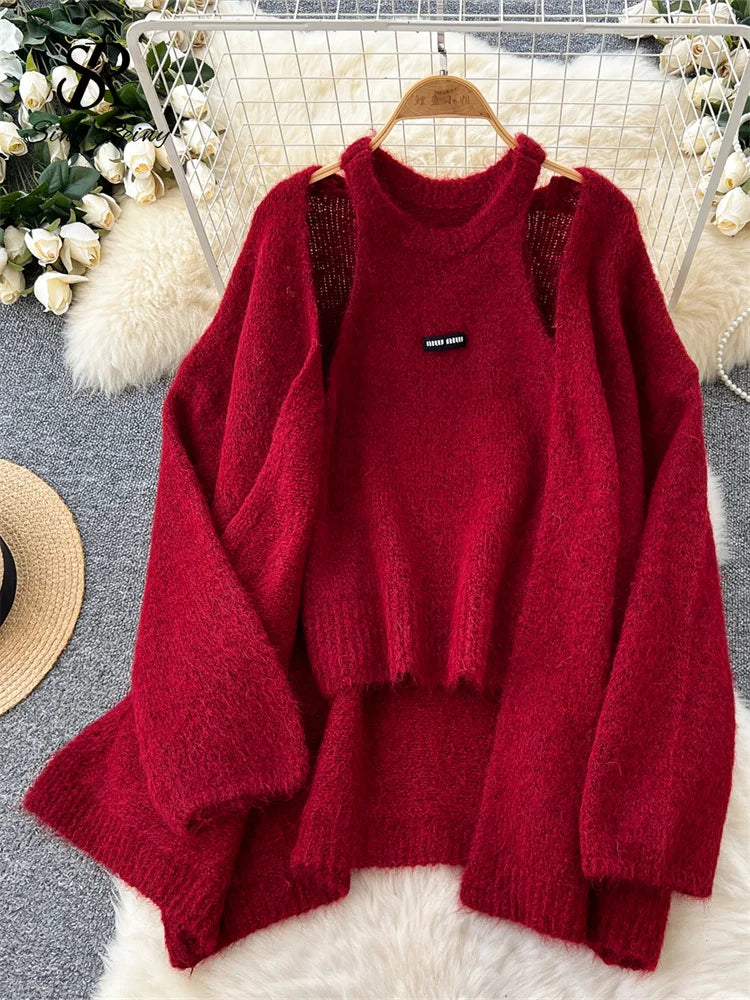 Long Sleeve Cardigan and Knit Tank Top Set for Women