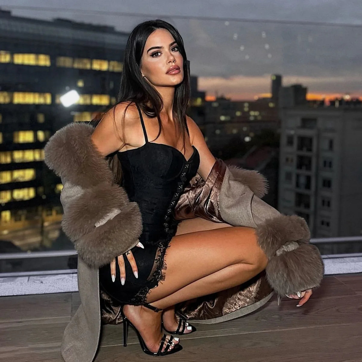 Lace Patchwork Strapless Backless Corset Mini Dress for Women