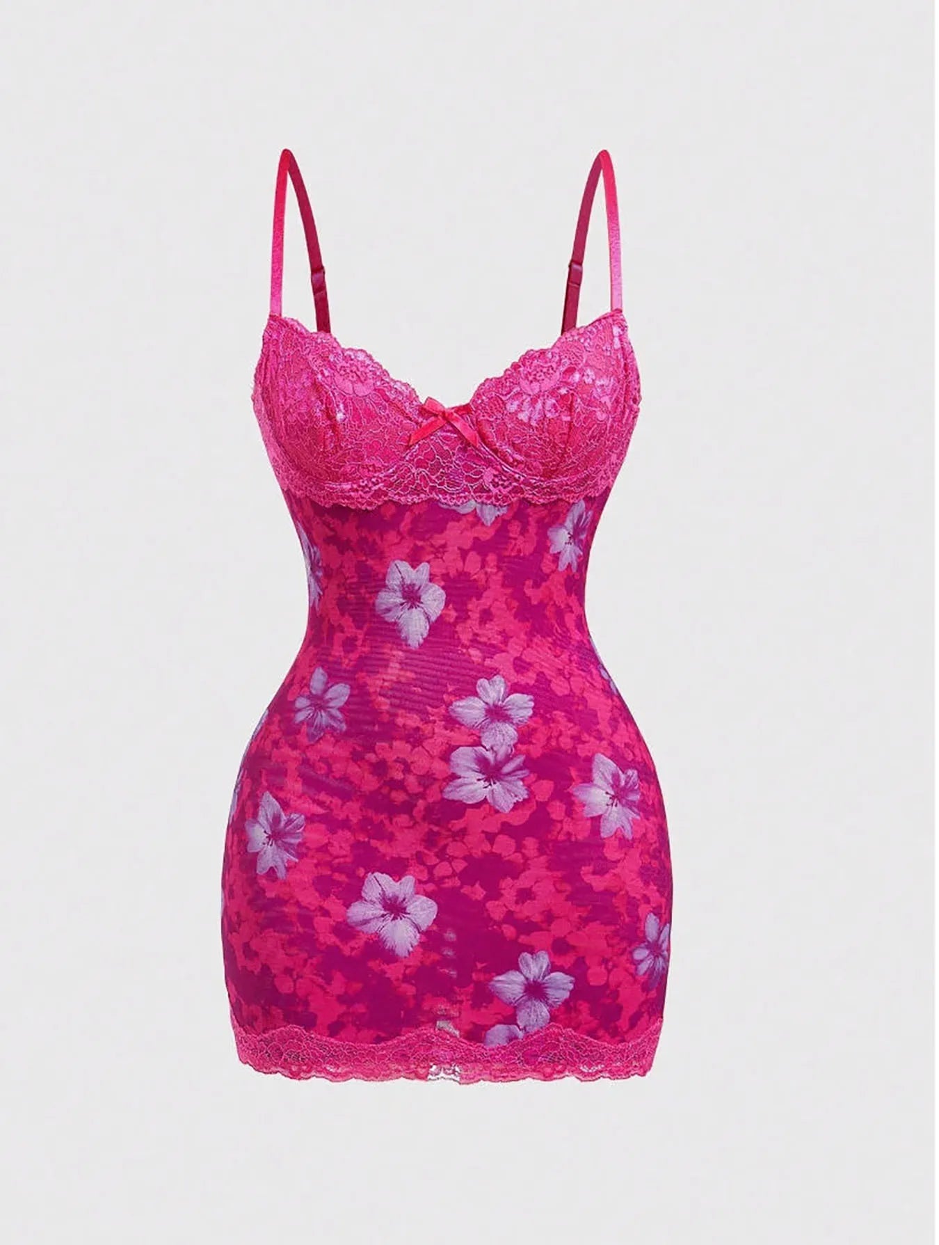 Leopard Print Lace Spaghetti Strap Bodycon Dress for Women