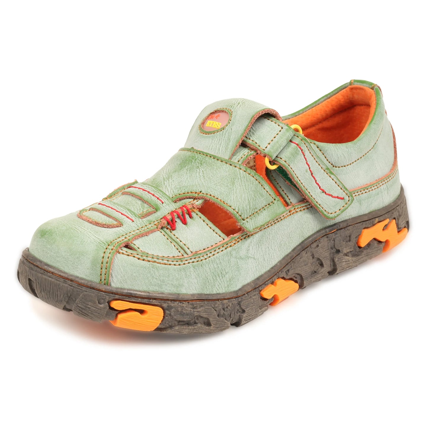 Stitch Detail Flat Leather Sandals
