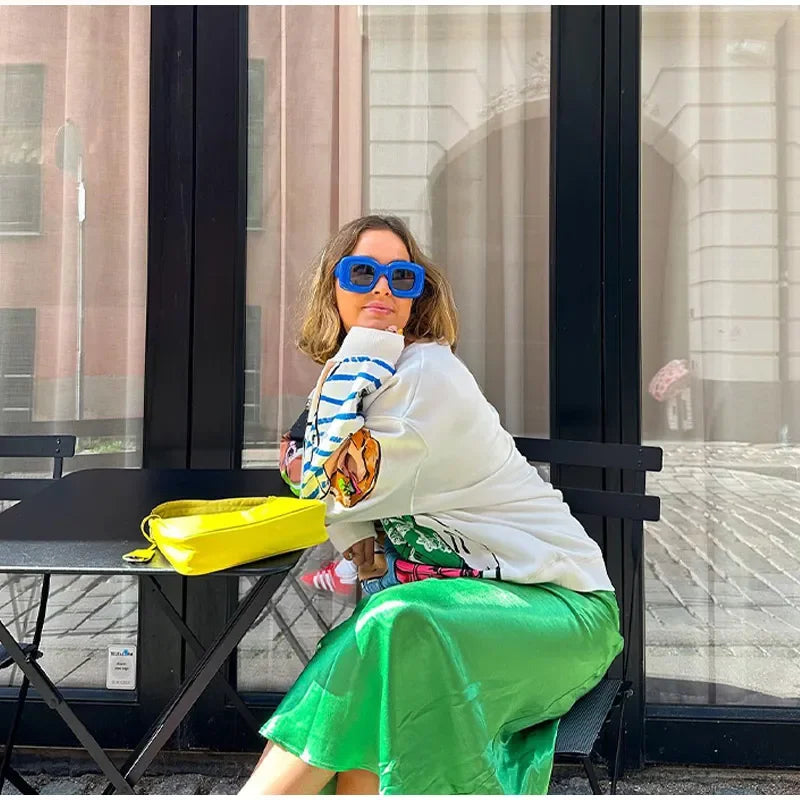 Loose Cartoon Graphic Long Sleeve Sweatshirt for Women