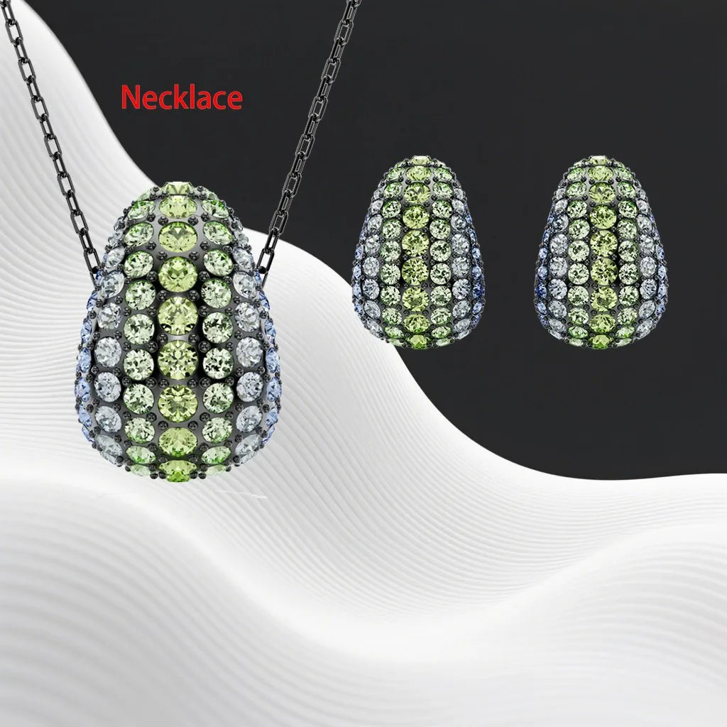 Crystal Necklace And Earrings Set