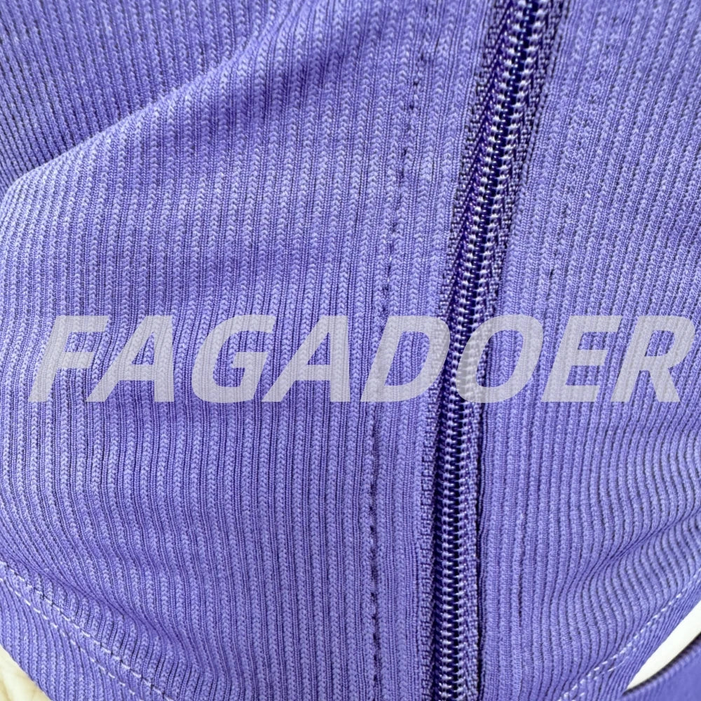 FAGADOER Fashion Sports Two Piece Outfits Woman Long Sleeve Zipper Jacket and High Waist Leggings Jogger Female Streetwear New