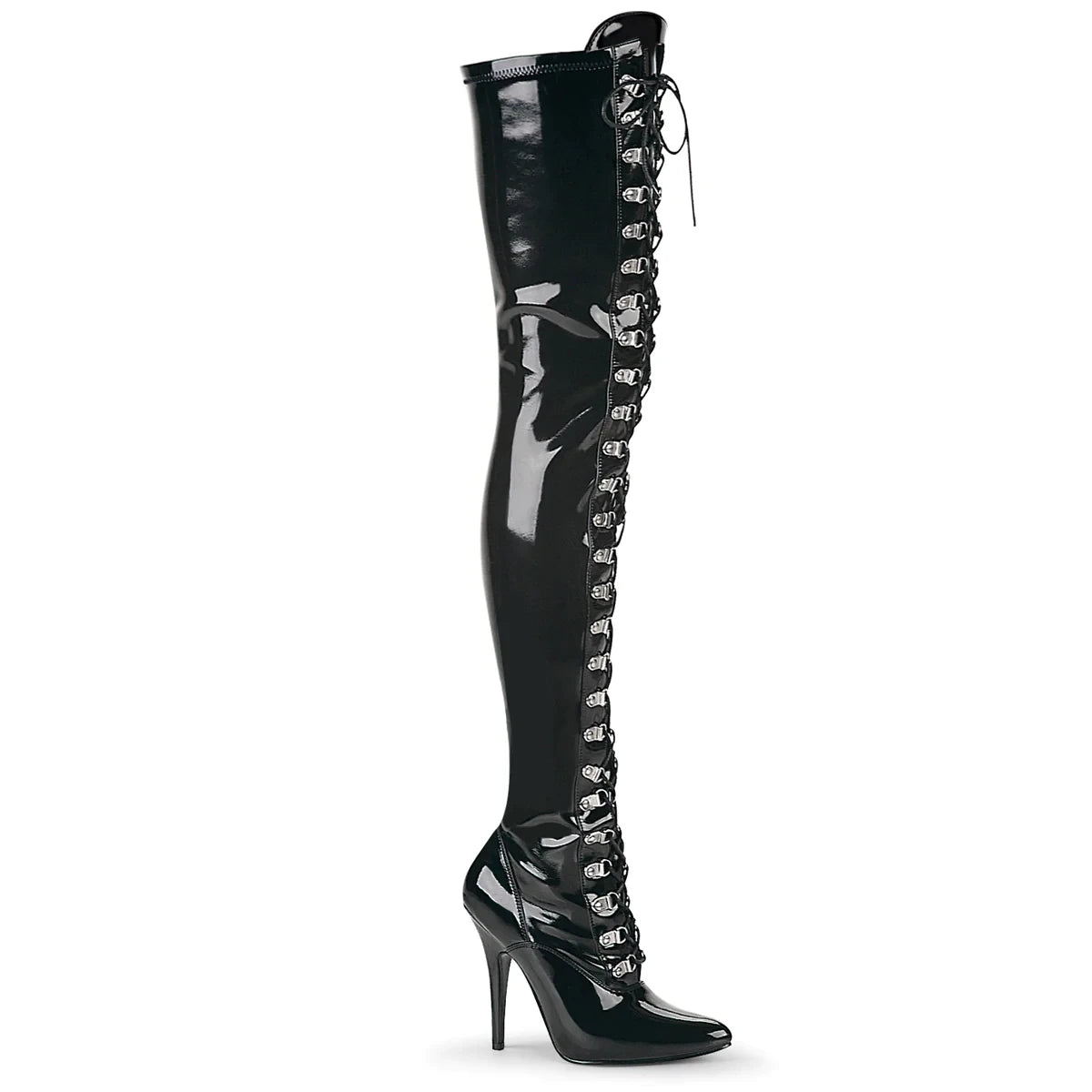 Plus Size Over-The-Knee Leather Stiletto Boots for Women