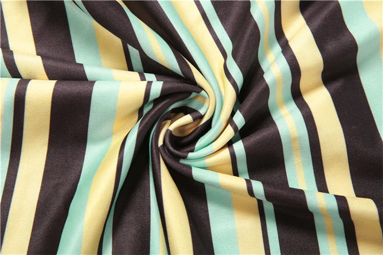 Striped Patchwork Stretch Backless Tank Top for Women
