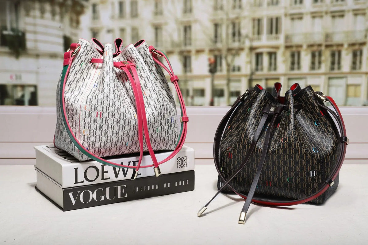 Drawstring Shoulder Tote Bag