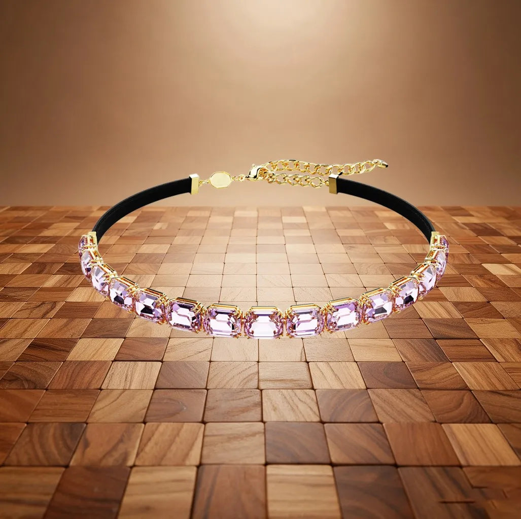 Cushion Cut Crystal Necklace, Earrings, Ring and Bracelet Set for Women