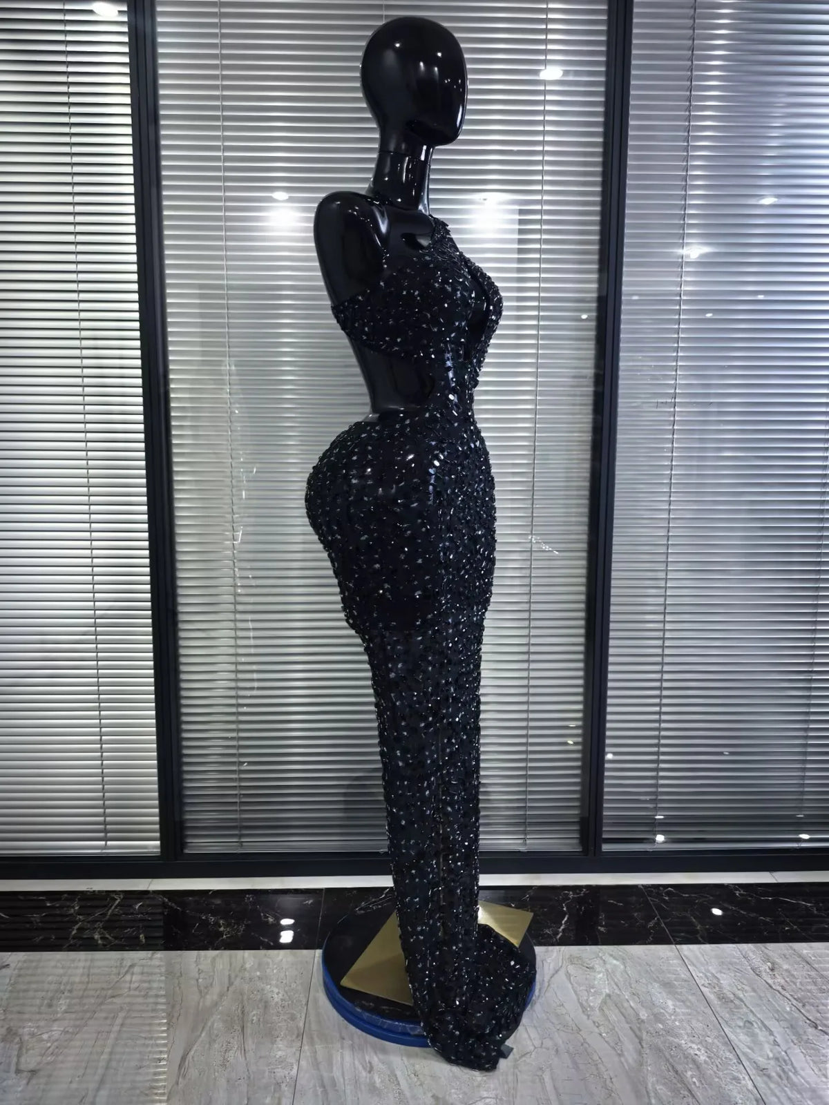 Pink Color Women Sexy Halter Backless Mesh See Through Bodycon Floor-length Mermaid Dress Birthday Party Cocktail Outfit