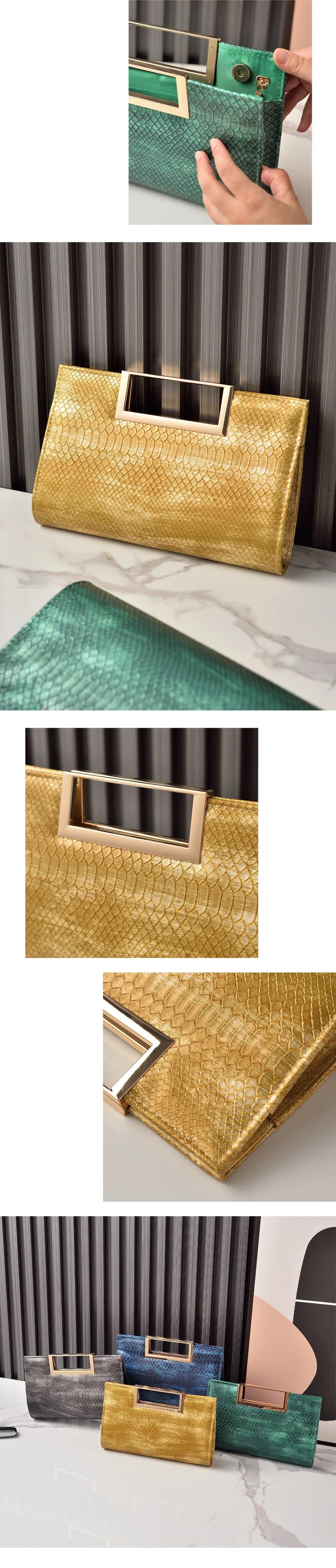 Elegant Alligator Pattern Clutch Crossbody Bag for Women