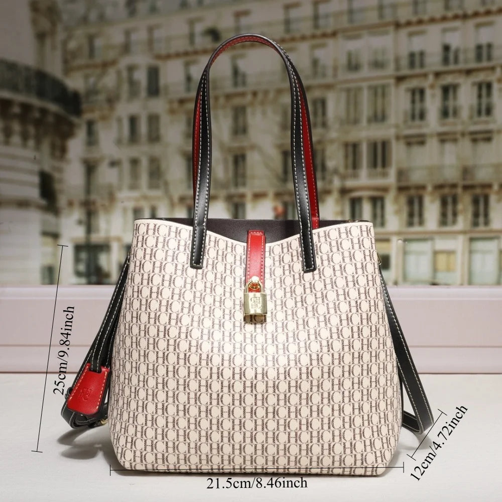 Classic PU Bucket Crossbody Handbag