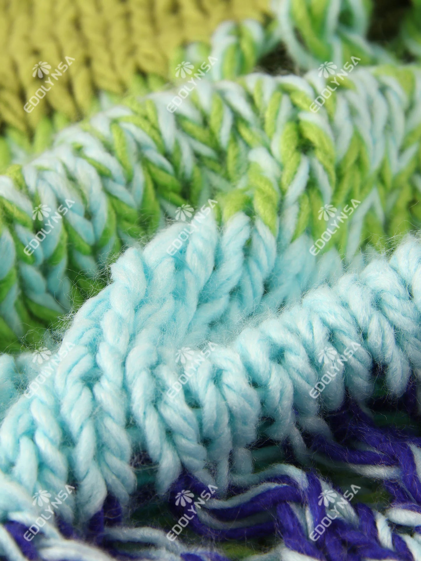 Boho Colorful Luxuriously Handknit Bell Sleeve Crochet Loose Kimono Cardigan 2024 Women Fall Winter Coat Beach Coverup Dress K12