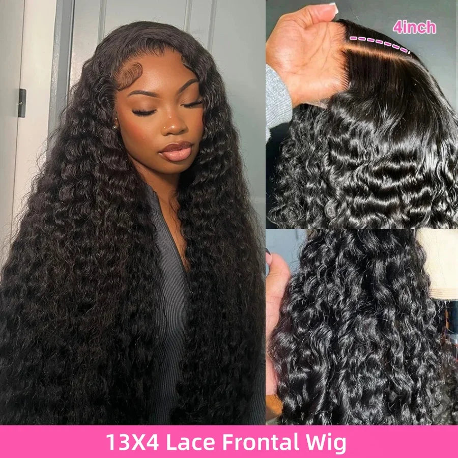Brazilian Deep Wave Lace Front Human Hair Wig For Women