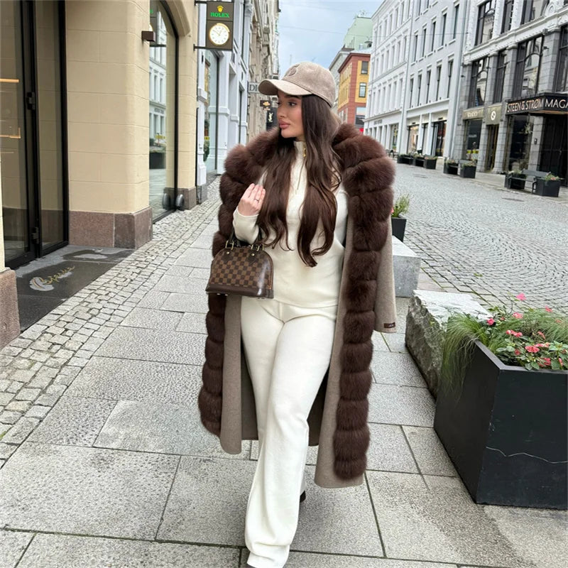 Vintage Women's Fur Coat Elegant Open Collar Thicken Full Sleeve Jacket With Furs Female 2025 New Autumn Winter Woman Clothes