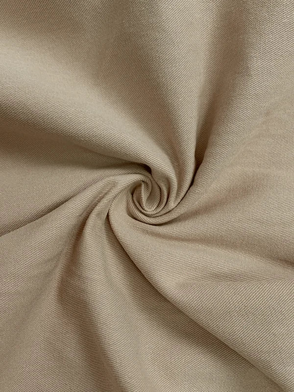 Beautyblue Women's Cropped Pants Khaki Wide-leg Pants 2025 Summer Loose Folds Pocket Elastic Waist Casual Sports Trousers Female