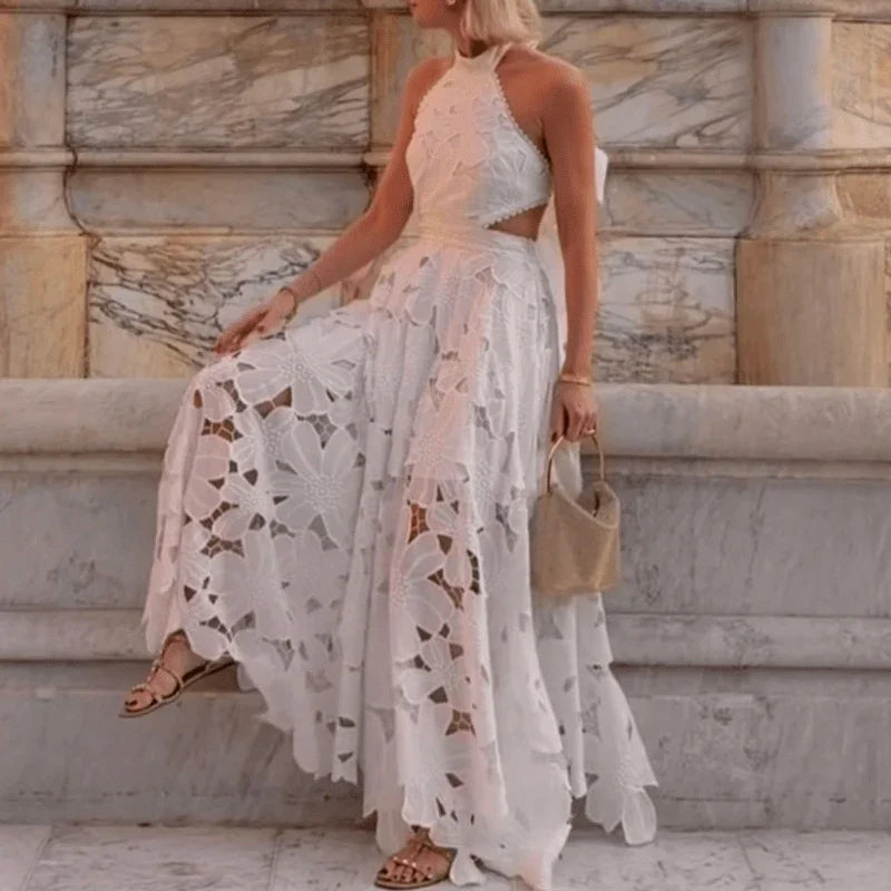 Premium Elegant Lace Hollow Out Two Piece Set for Women
