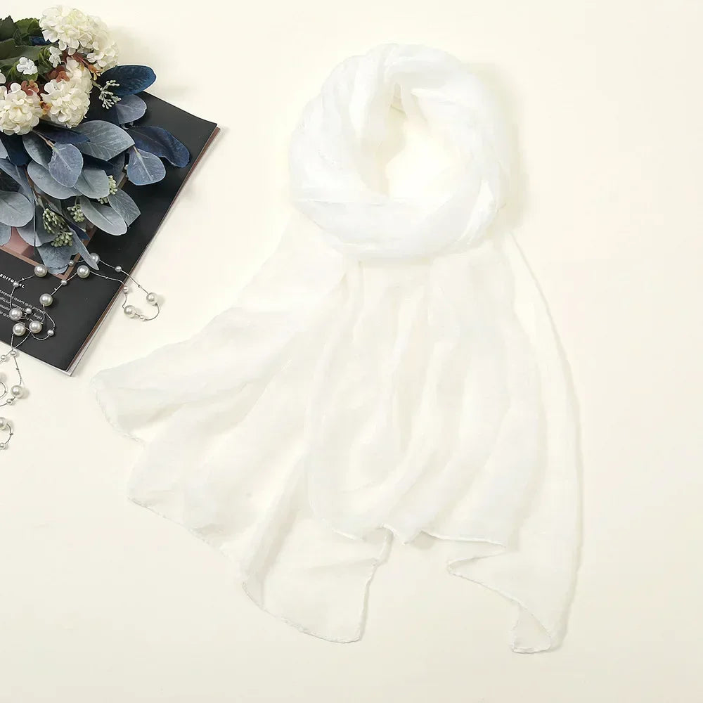 Oversized Chiffon Sun Protection Beach Wrap Scarf for Women