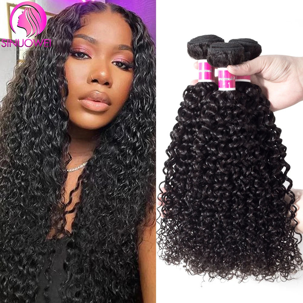 Natural Water Wave Human Hair Weave Bundles for Women