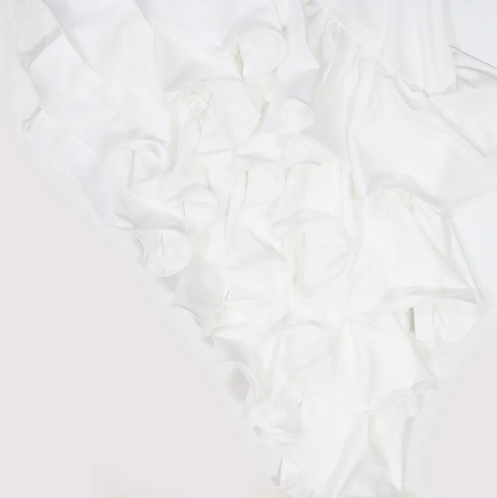 Chic Ruffled Edge Sleeveless Evening Gown for Women