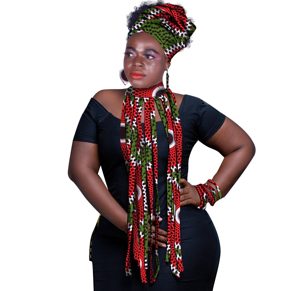 Ethnic Chic Multicolor Headwrap Jewelry Set for Women
