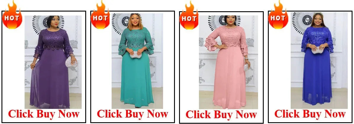 Elegant Pleated African Dress