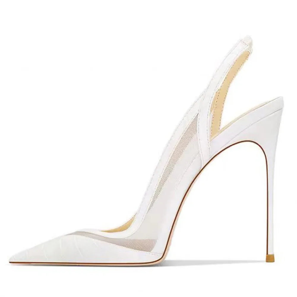 Elegant Pointed Toe Narrow Band Buckle Pumps for Women