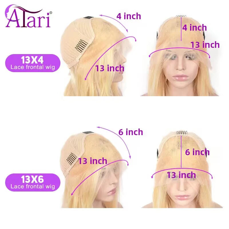 Ombre Yellow Body Wave Human Hair Wig