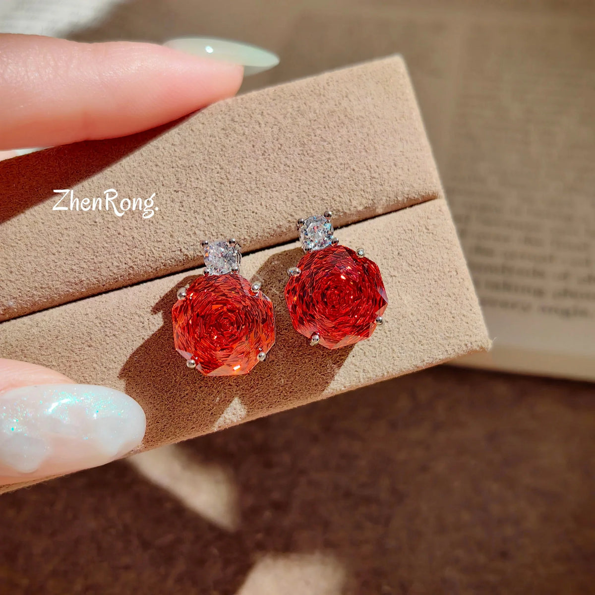 Rose Cut Cubic Zirconia Wedding Jewelry Set for Women