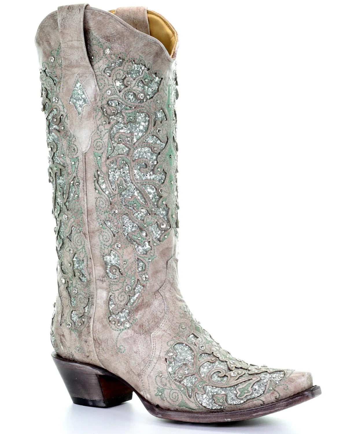 Fashionable Light Blue Suede Knee High Boots For Women