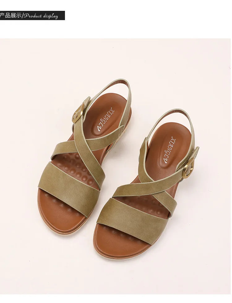 Summer Lightweight Single Strap Wedge Sandals for Women
