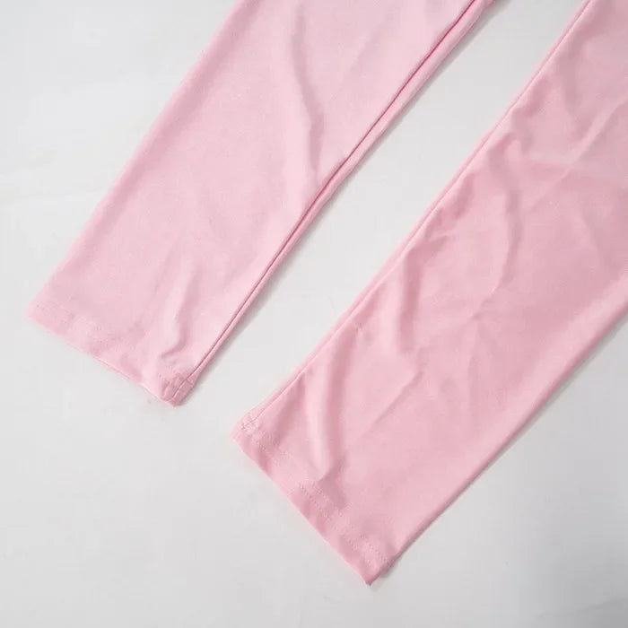 Two Piece Set for Woman Streetwear Solid Round Neck Short Sleeved T-shirt Top and Tight Pants Suit Spring and Summer 2025 New