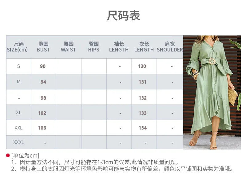 Casual Summer Dress With Turn Down Collar And Pockets for Women