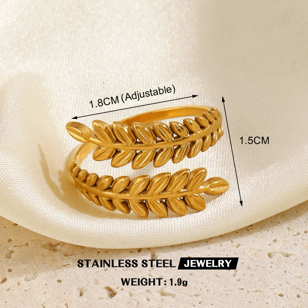 Open Heart Stainless Steel Ring