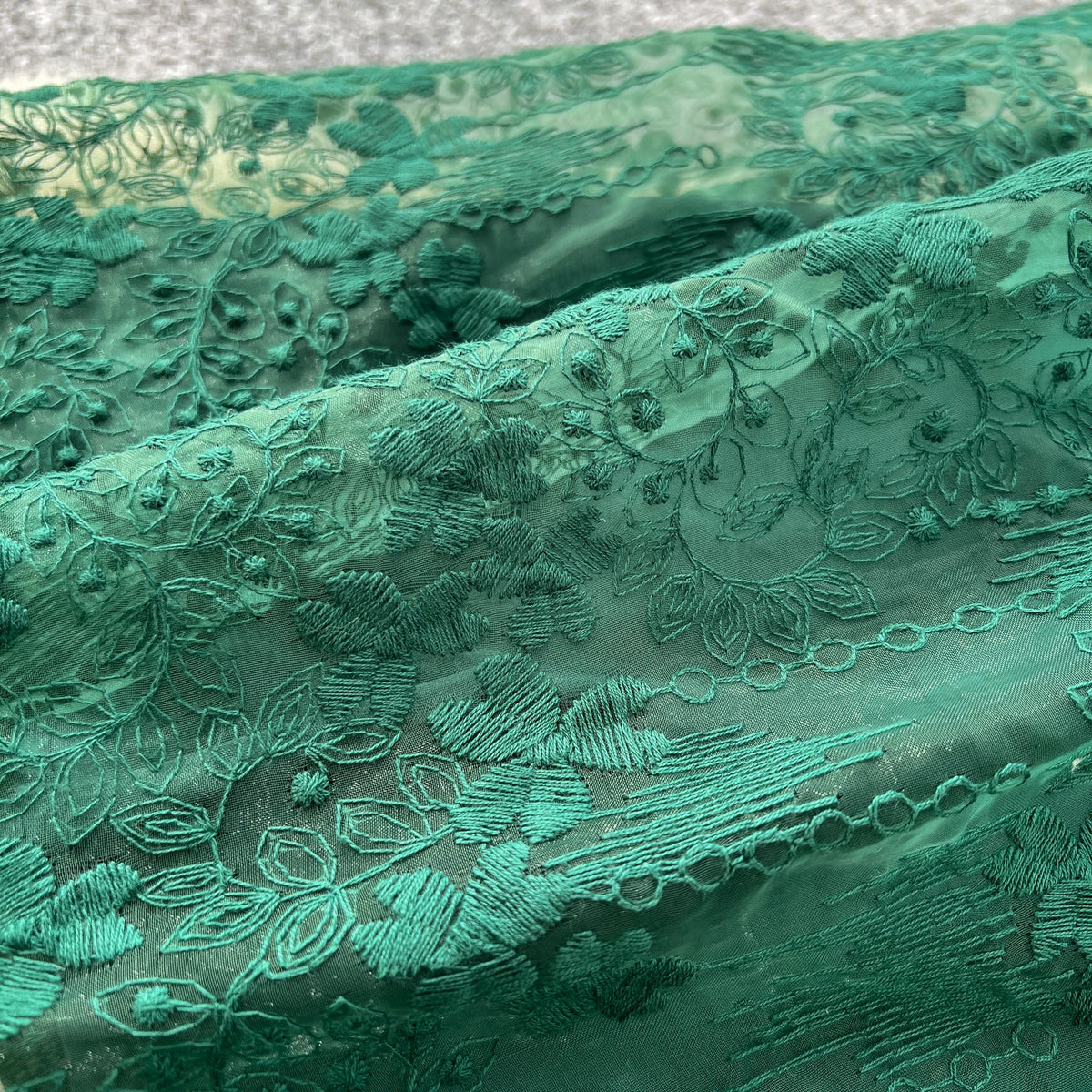 Intricate Embroidery Sash Evening Dress