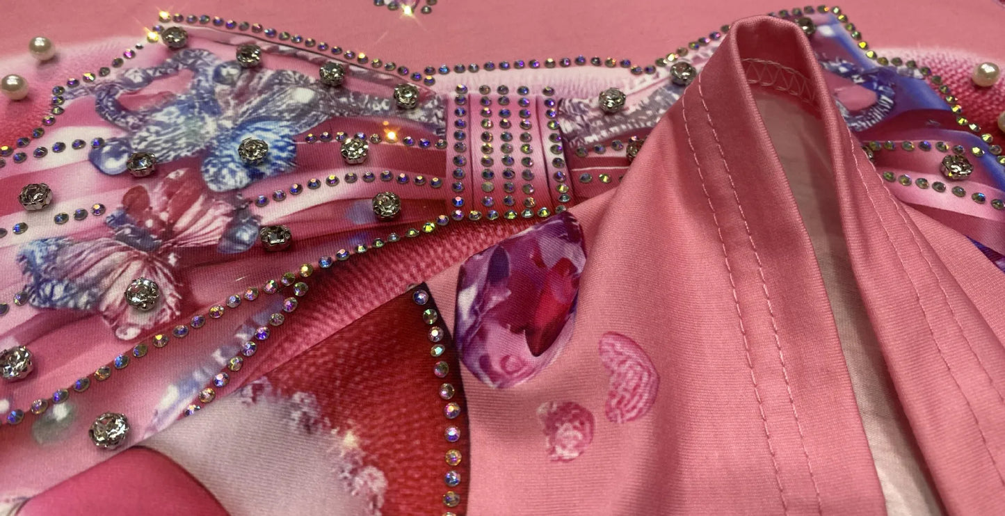 Cartoon Bear Heavy Industry Bead Crew Neck Short Sleeve T-Shirt Summer Printed Fashion Half Sleeve Top Women's Clothing