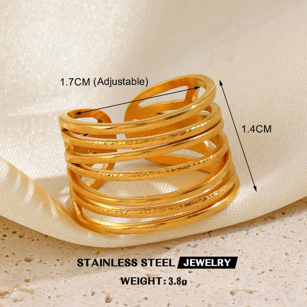 Open Heart Stainless Steel Ring