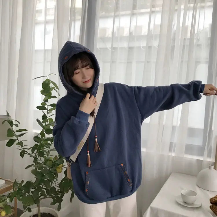 Hooded Tops Spring Hoodies for Women Autumn Clothes Loose Female Streetwear Casual Sweatshirt Hoodie Aesthetic Korean Fashion