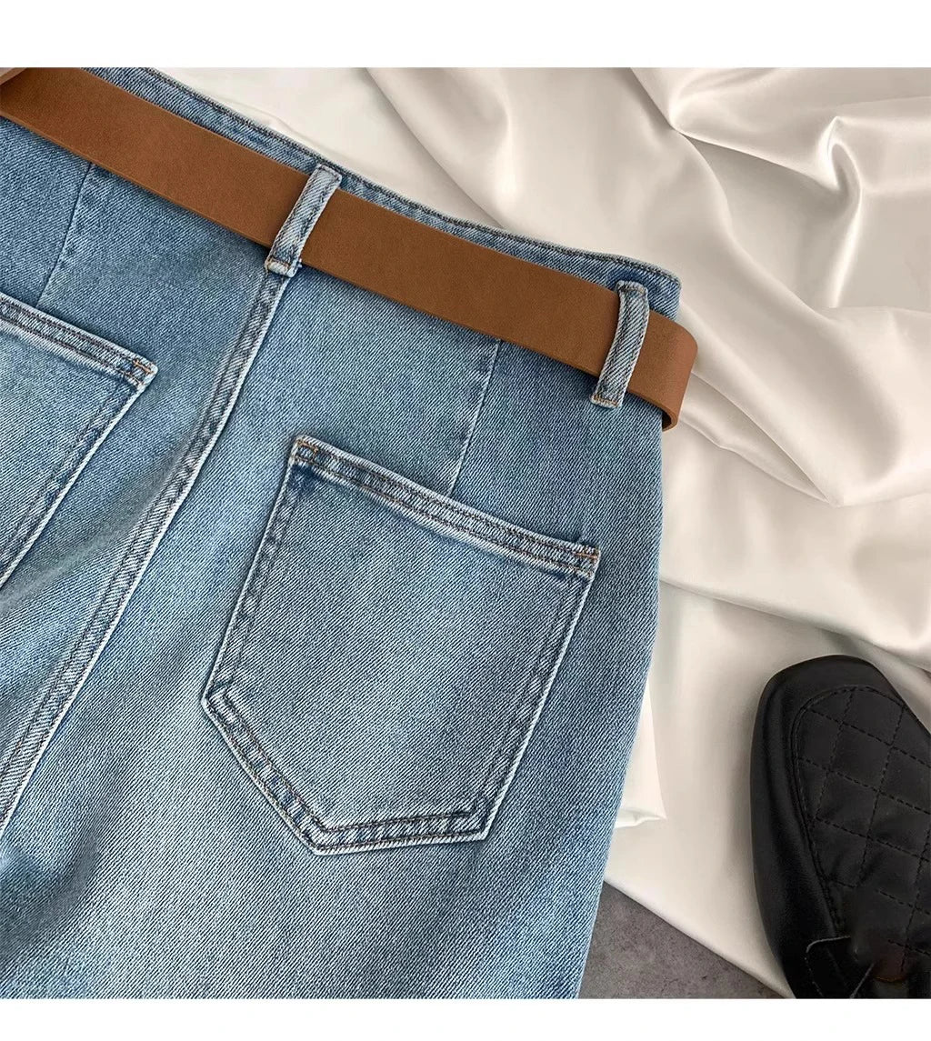 Korean Retro Micro Flare Jeans