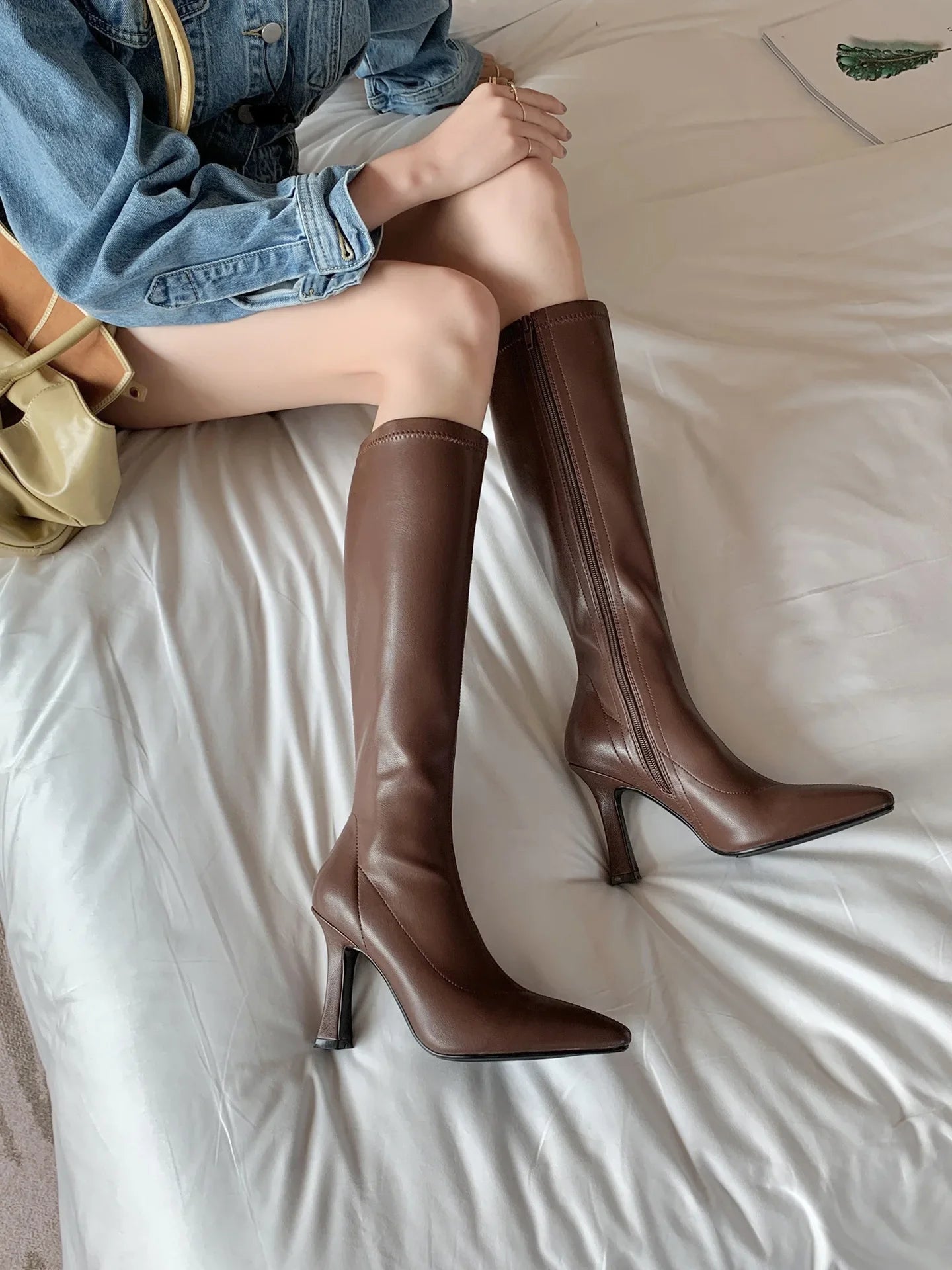 Square Heel Over The Knee Boots