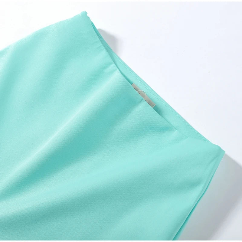 Turn-Down Collar Tailored Blazer Skirt Set for Women