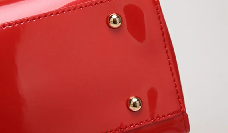 Plaid Patent Chain Evening Clutch