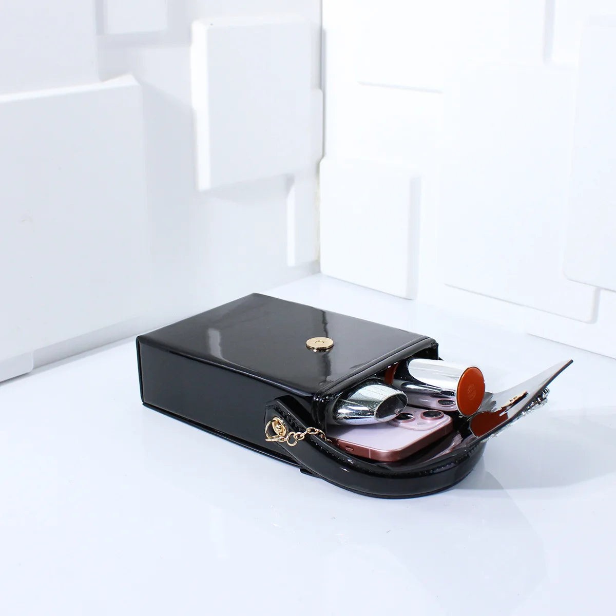 Exquisite Compact Banquet Bag for Women Luxury Rhinestones Square Box Versatile Wedding Clutch Purse Evening Dress Bag