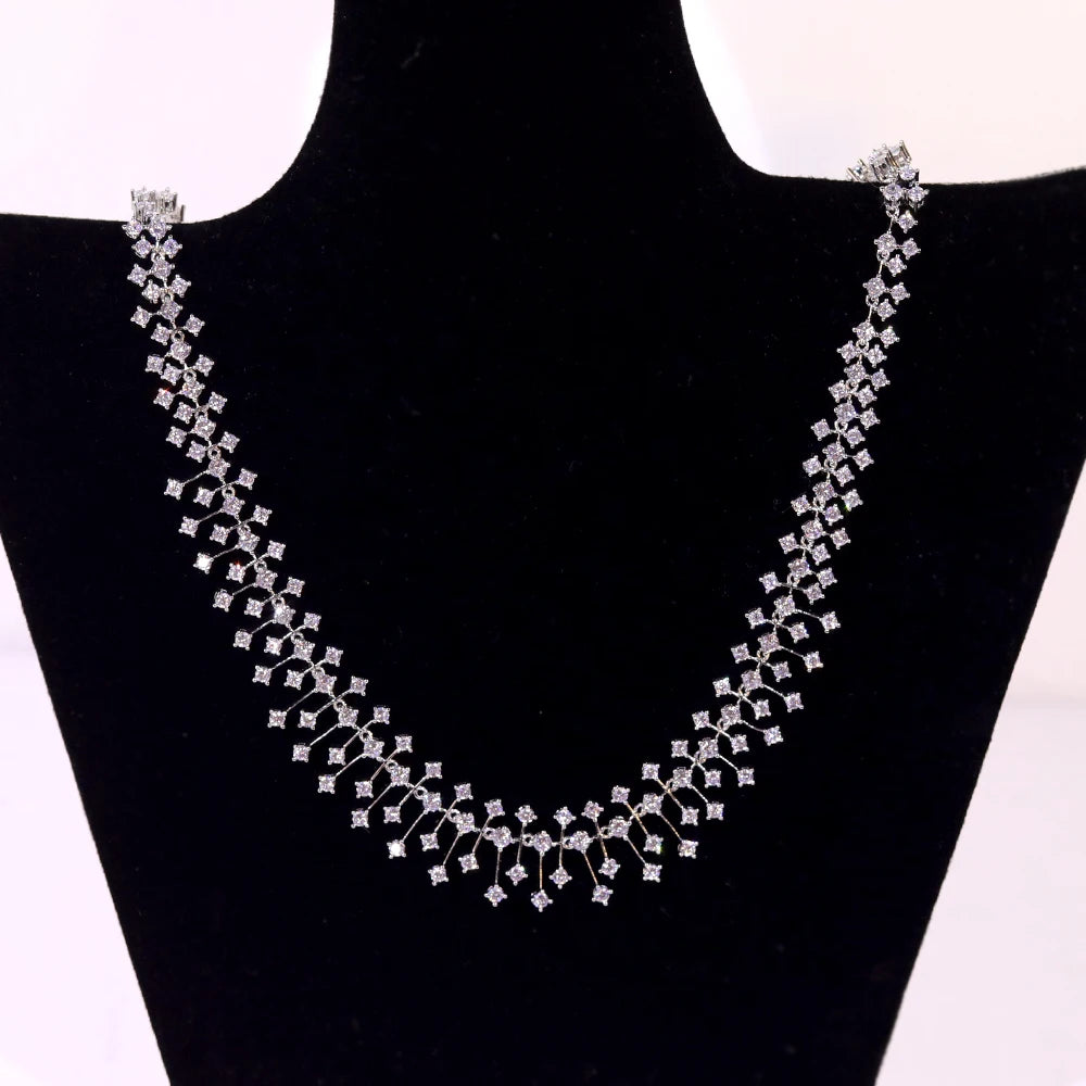 Elegant Water Drop Crystal Jewelry Set With Choker For Women