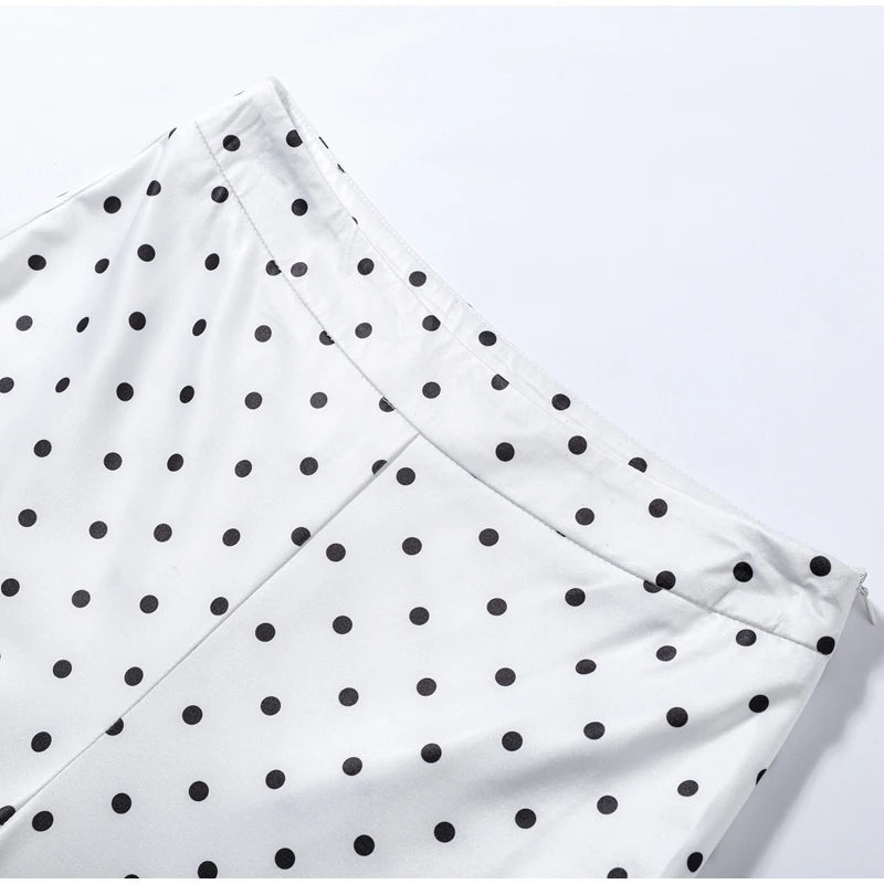 Polka Dot Halter Corset Top and Cropped Pants Set for Women