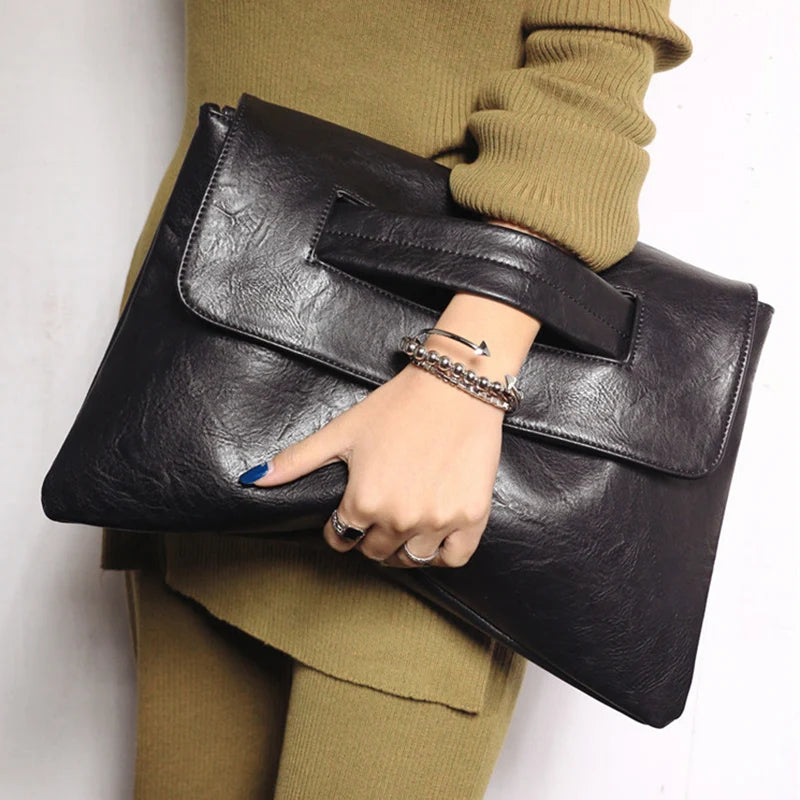 Elegant PU Leather Crossbody Envelope Clutch Bag for Women