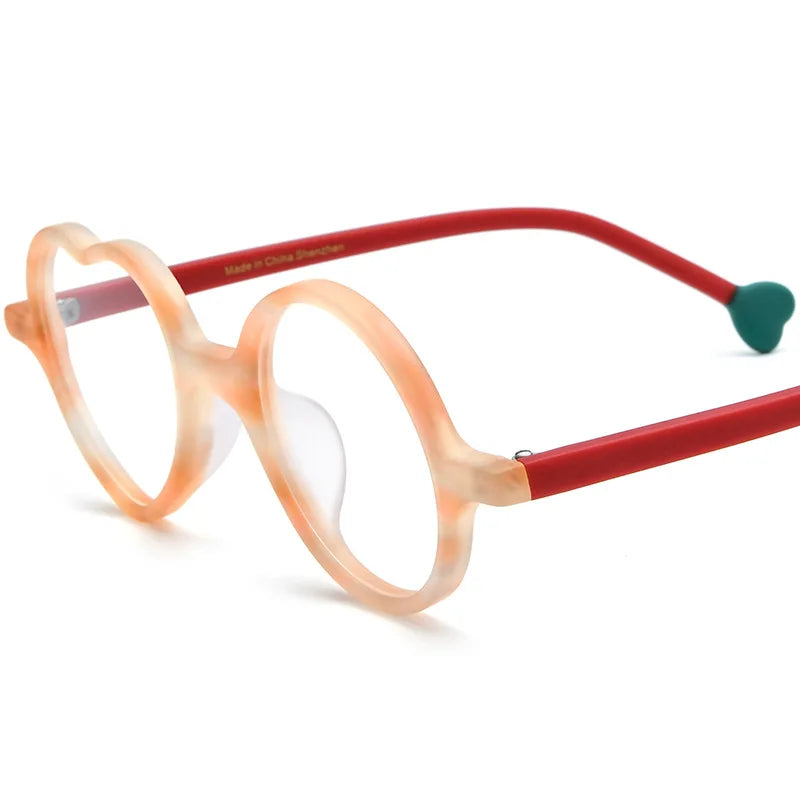 Colorful Heart Frame Fashion Glasses
