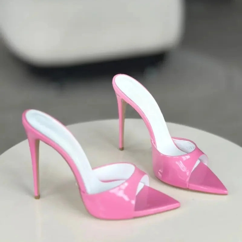 Pointed Toe Slim High Heel Wedding Sandals for Women