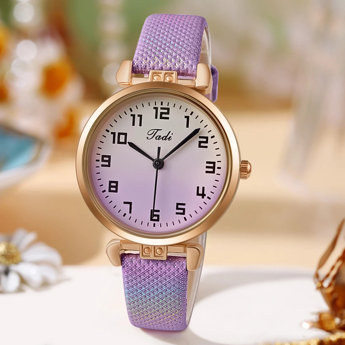 Women's Leather Strap Quartz Watch